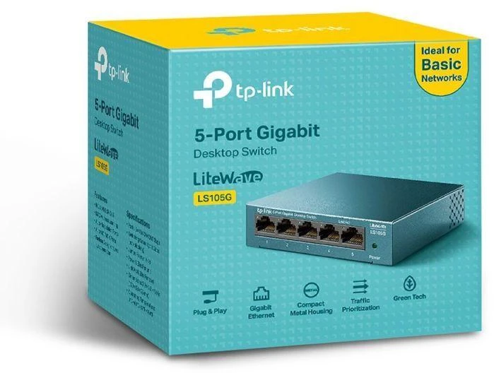 Komutatorius TP-LINK TL-LS105G (5x 10/100/1000 Mbps)