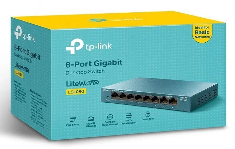 Komutatorius TP-LINK TL-LS108G (8x 10/100/1000 Mbps)
