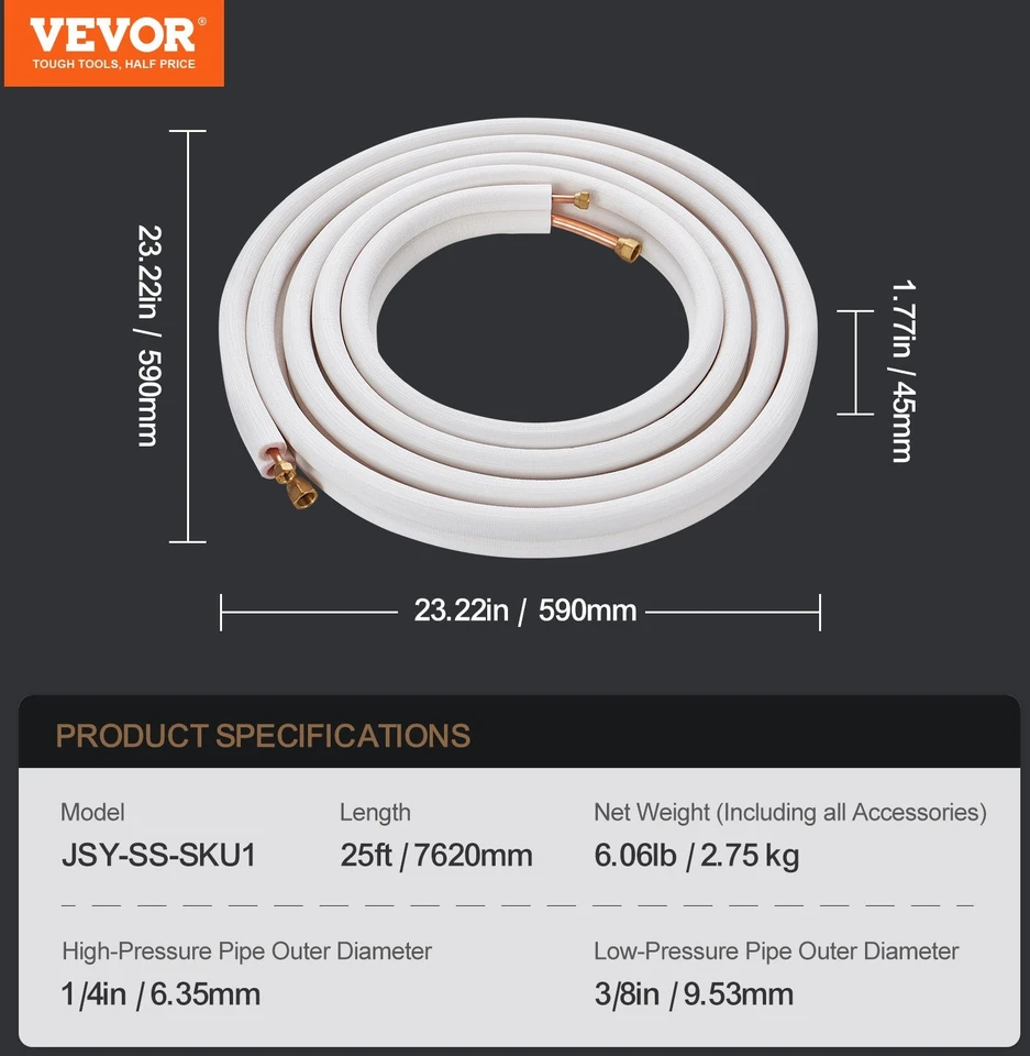 VEVOR 7620 mm mini skirstymo linija oro kondicionieriams