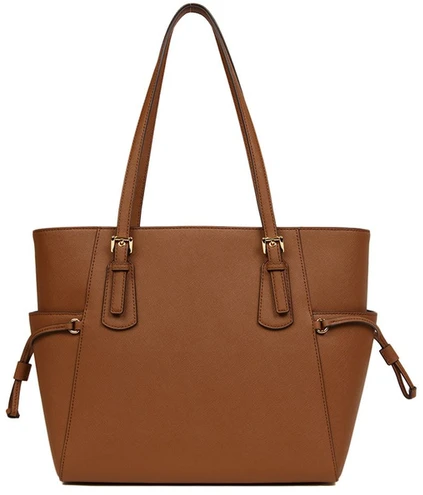 Koniakowa skórzana torebka shopper Michael Kors 35S5GV6T7L