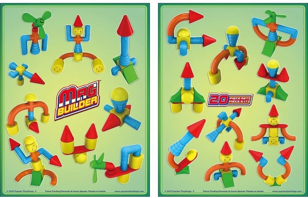 Konstravimo rinkinys „Mag Builder“ (20 dalių)