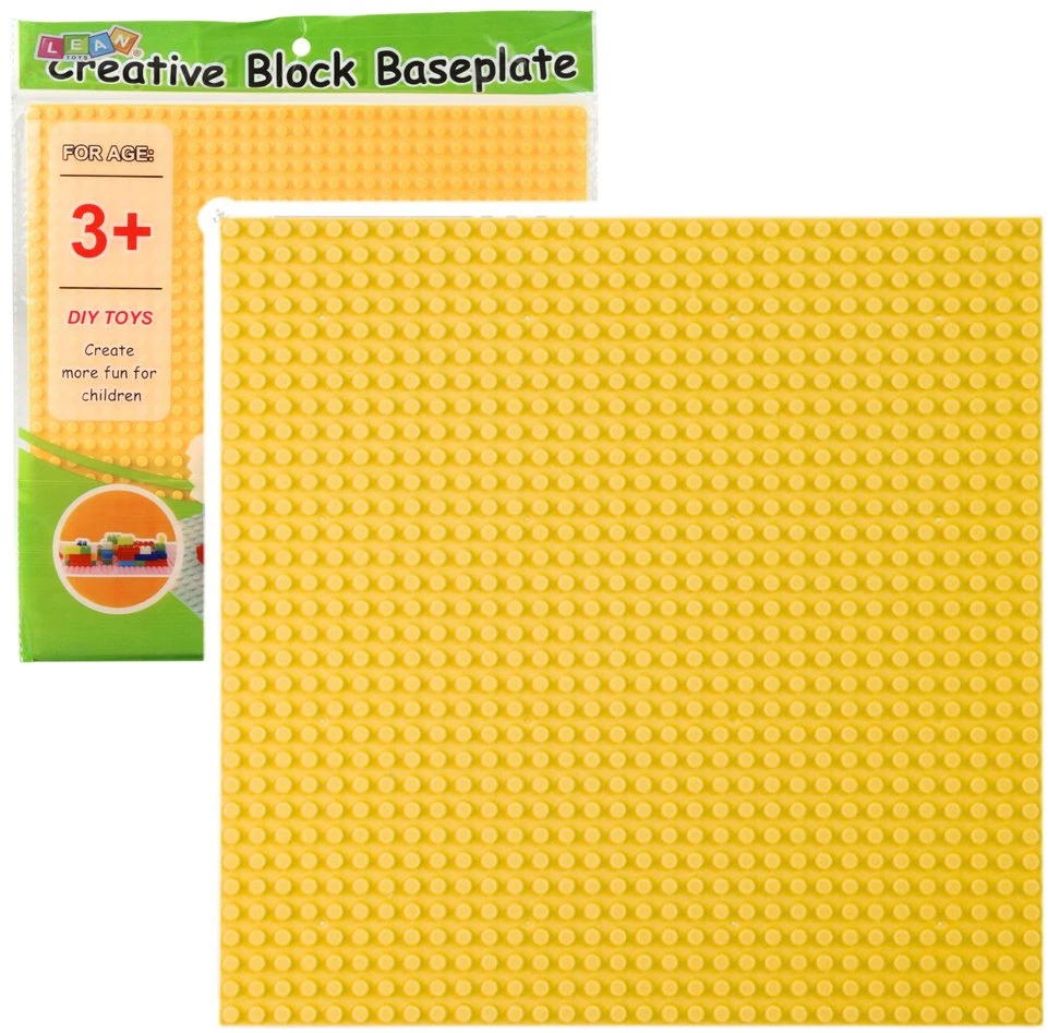 Lean Toys Geltona Konstruktoriaus plokštė 25.5x25.5 cm