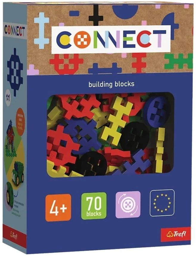 Konstruktorius berniukams Trefl Connect Basic, 70 detalių
