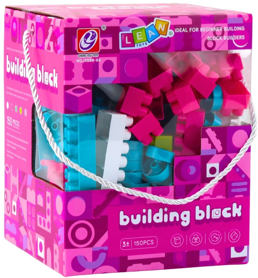 Lean Toys Konstruktorius 150 vnt. pastelinių spalvų