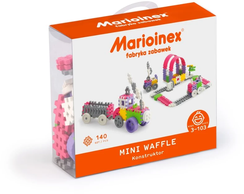 Marioinex Klocki Waffle Mini konstruktorius 140 vnt merginoms ZA5397