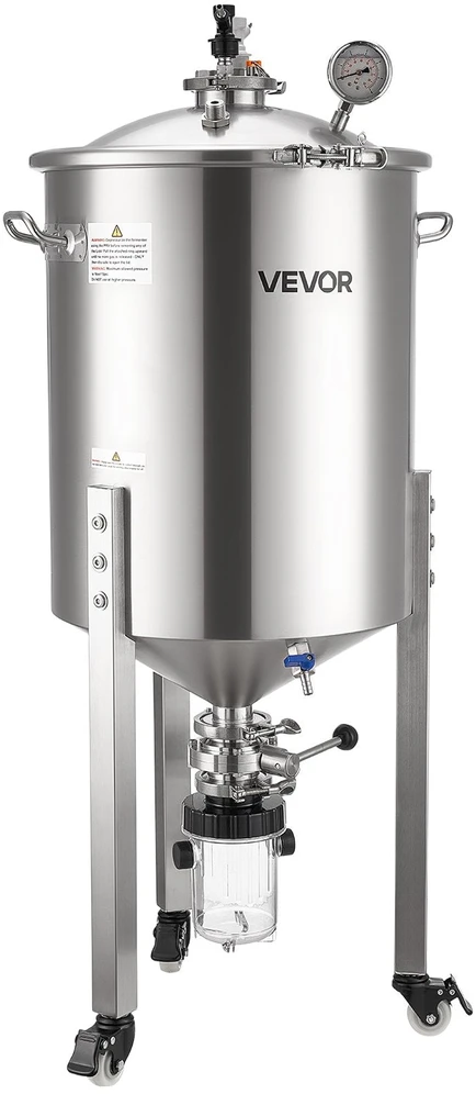 VEVOR Nerūdijančio plieno kūginis fermentatorius, 60 l