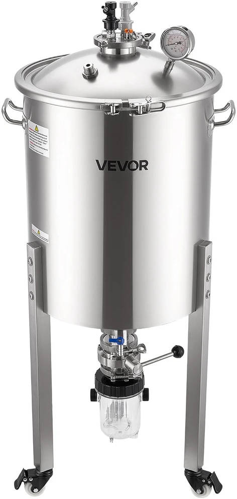 VEVOR Nerūdijančio plieno kūginis fermentatorius, 60 l
