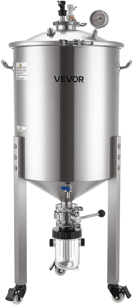 VEVOR Nerūdijančio plieno kūginis fermentatorius, 60 l