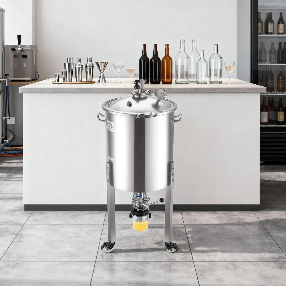 VEVOR Nerūdijančio plieno kūginis fermentatorius, 60 l