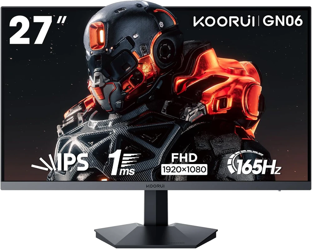 KOORUI žaidimų monitorius 27 colių Full HD IPS 165 Hz 1 ms Adaptive Sync GN06