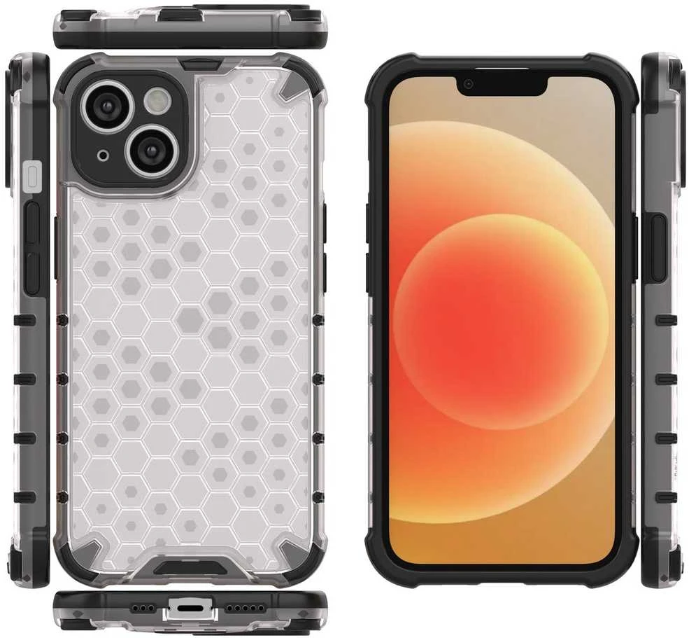 Hurtel Honeycomb dėklas skirtas iPhone 14 Plus, skaidrus