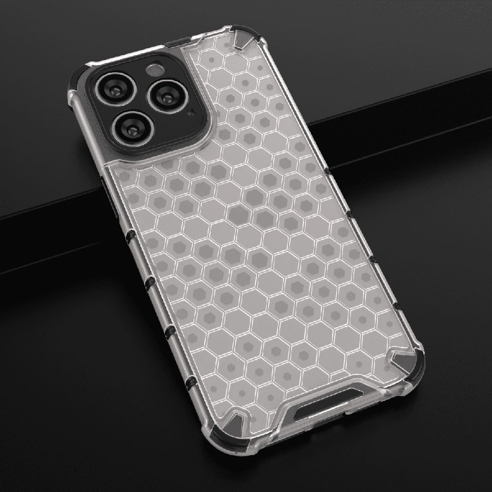 Hurtel Honeycomb dėklas skirtas iPhone 14 Pro, skaidrus
