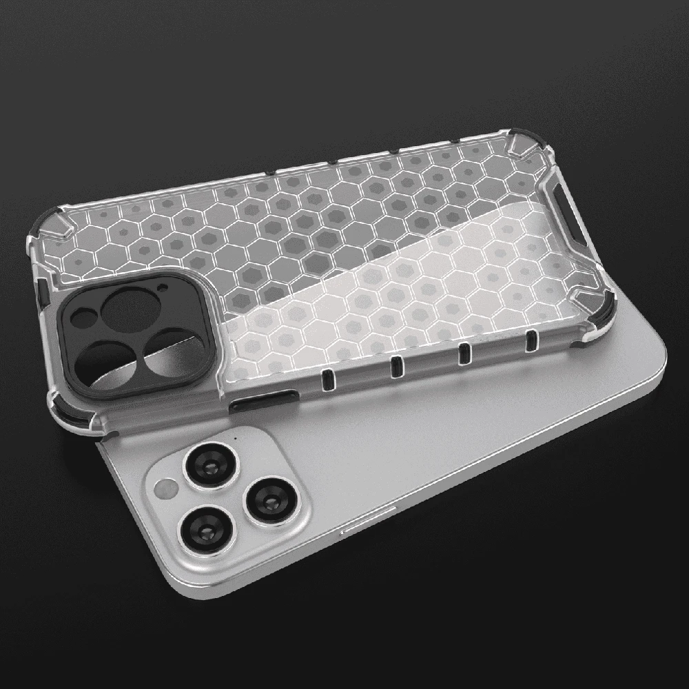 Hurtel Honeycomb dėklas skirtas iPhone 14 Pro, skaidrus