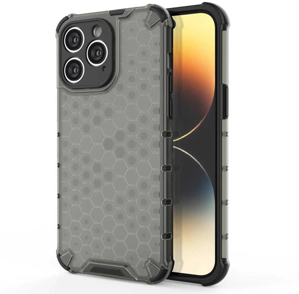 Hurtel Honeycomb dėklas skirtas iPhone 14 Pro, juodas