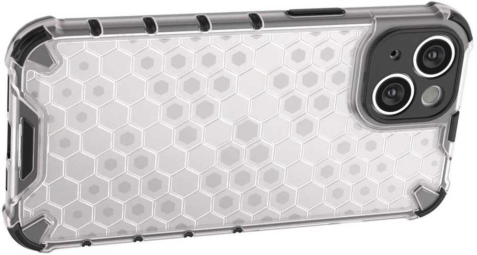 Hurtel Honeycomb dėklas skirtas iPhone 14, skaidrus