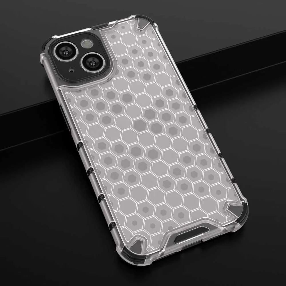 Hurtel Honeycomb dėklas skirtas iPhone 14, mėlynas
