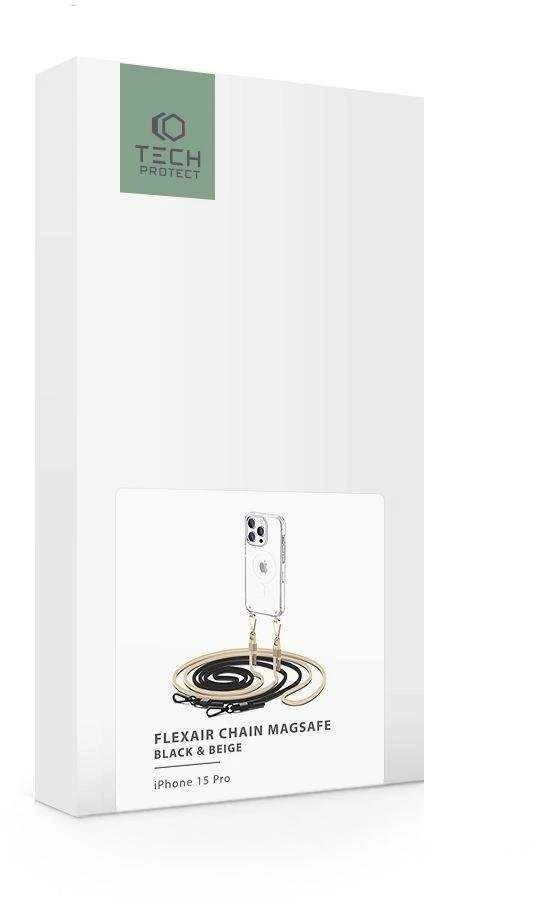 Tech-Protect FlexAir Chain MagSafe Apple iPhone 15 Pro – dėklas telefonui juodos spalvos and beige