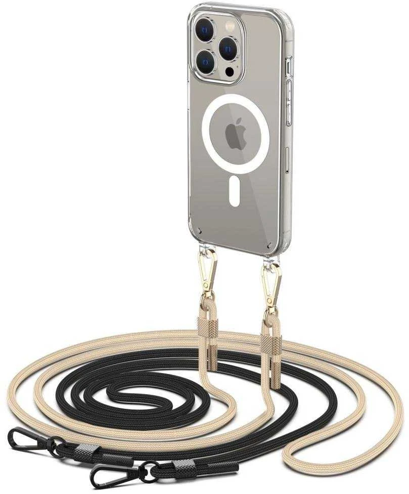 Tech-Protect FlexAir Chain MagSafe Apple iPhone 15 Pro – dėklas telefonui juodos spalvos and beige