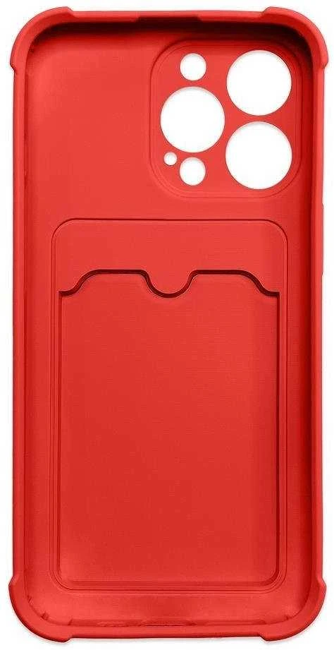 Hurtel Card Armor dėklas skirtas iPhone 12 Pro Max, raudonas
