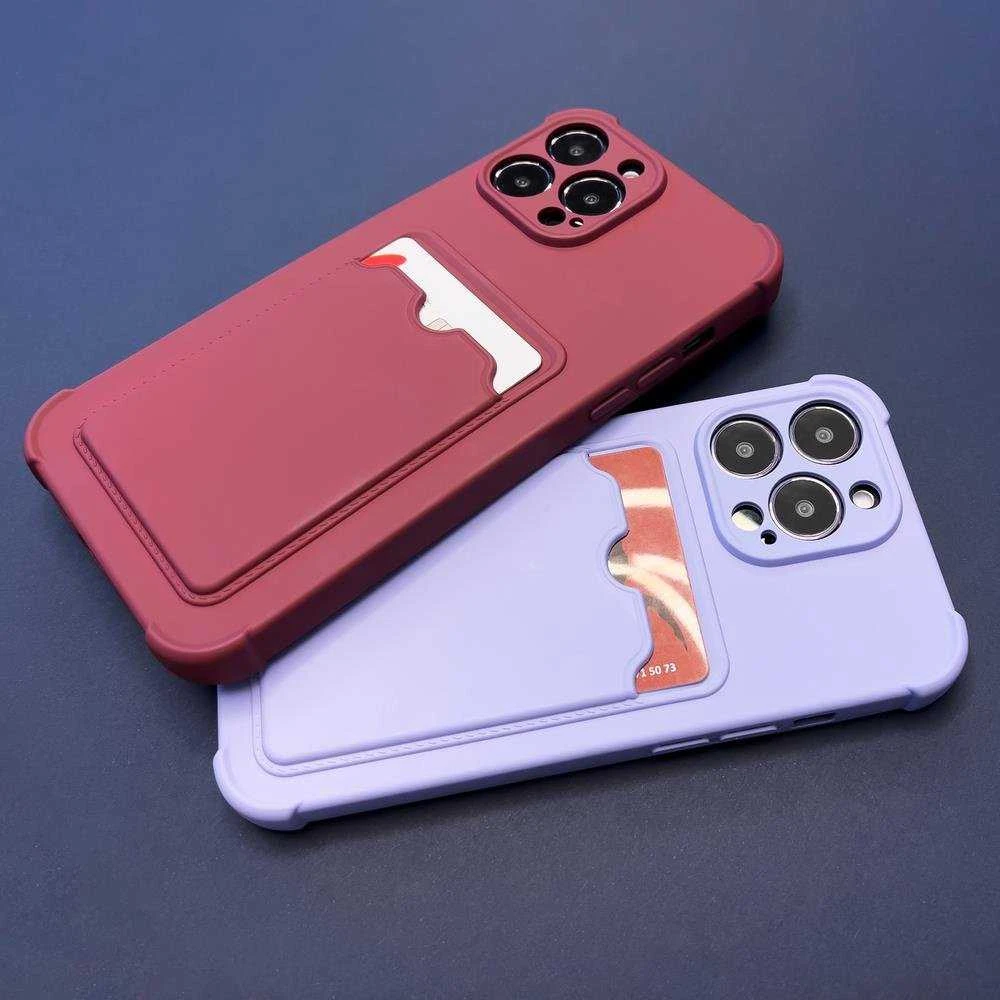 Hurtel Card Armor dėklas skirtas iPhone 13 Pro Max, raudonas