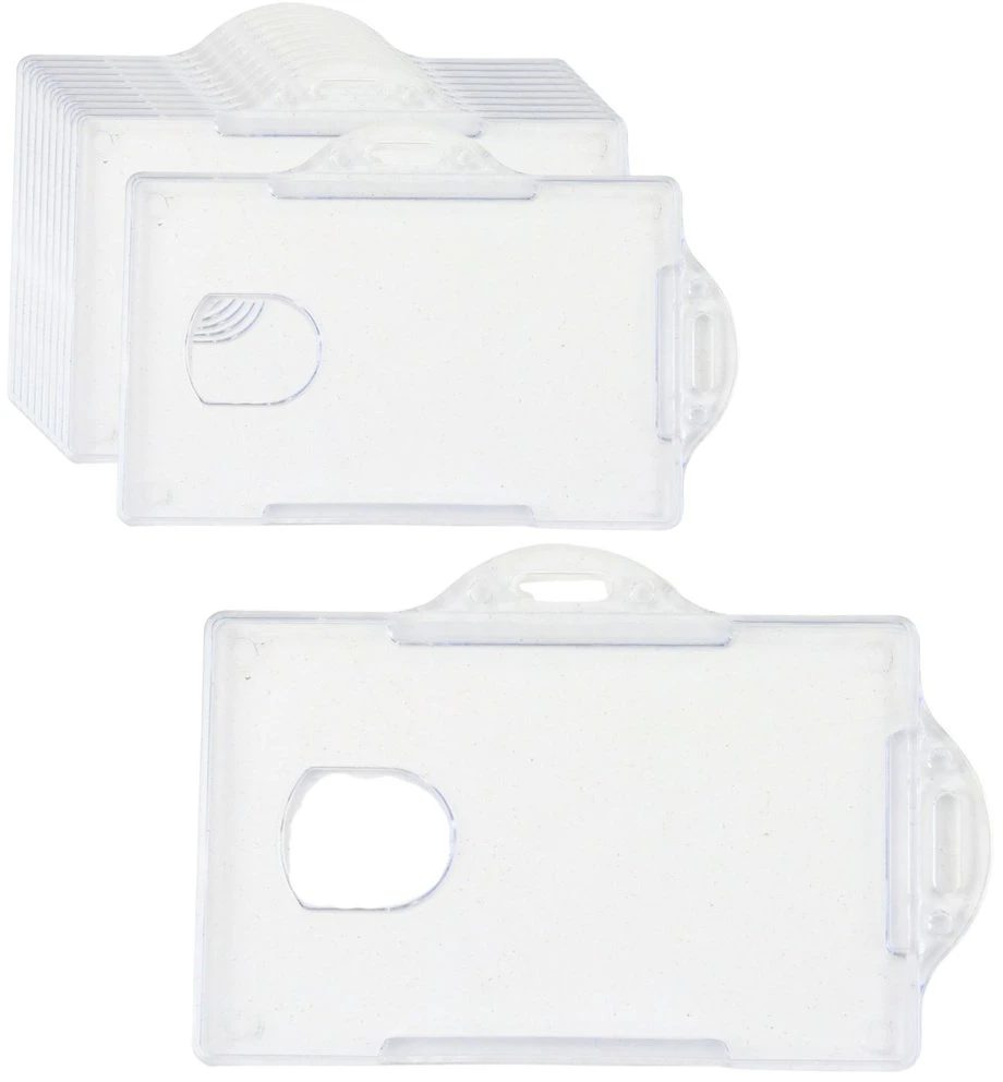 Lean Plastikinis horizontalus ID kortelių dėklas, 10x7 cm