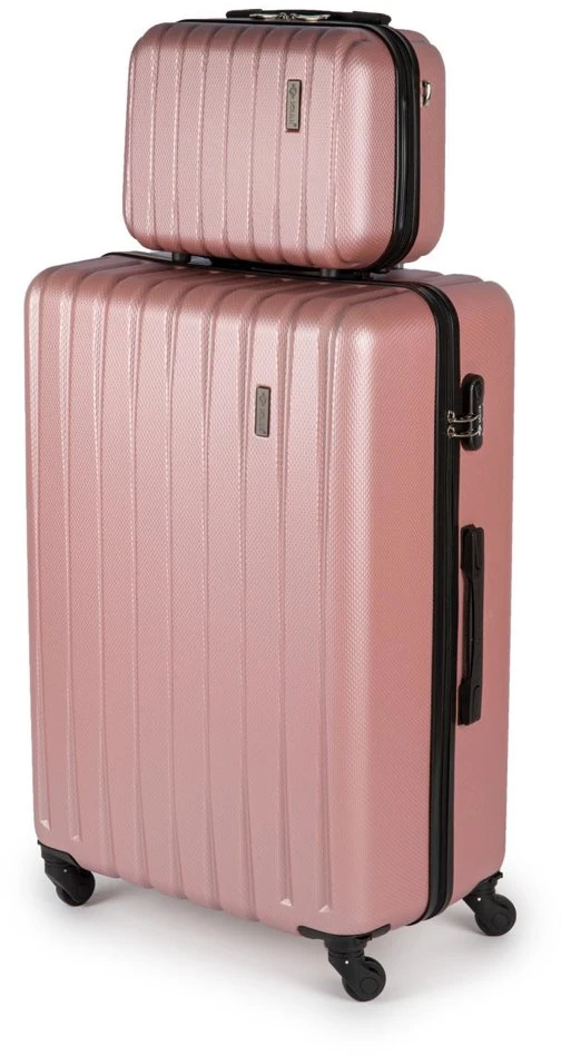 Kelioninis Solier Luggage Kosmetinis kelionių lagaminėlis XS ABS STL902 - Rožinis auksas