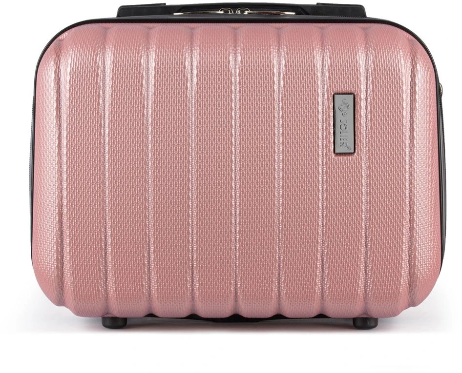 Kelioninis Solier Luggage Kosmetinis kelionių lagaminėlis XS ABS STL902 - Rožinis auksas