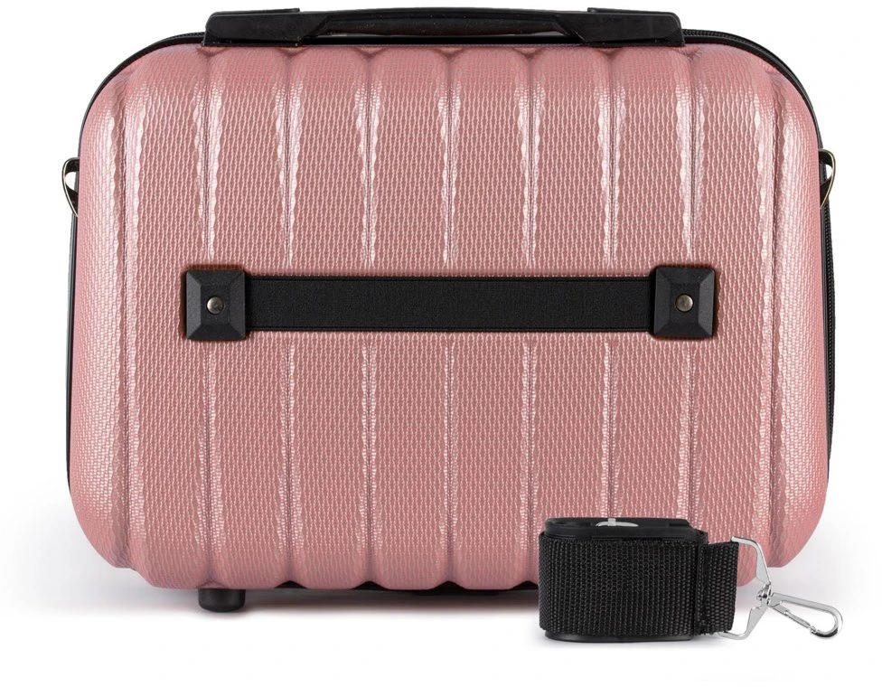 Kelioninis Solier Luggage Kosmetinis kelionių lagaminėlis XS ABS STL902 - Rožinis auksas
