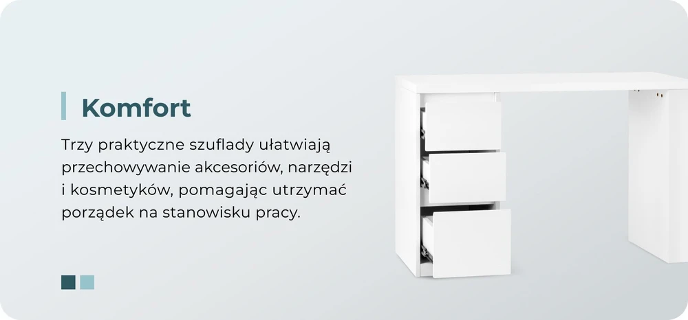Activeshop Kosmetologinis stalas G031, baltas