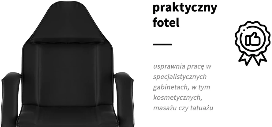 Activeshop Kosmetologinis krėslas BASIC Juodas