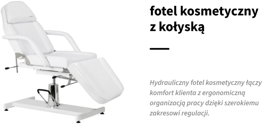 Kosmetologinis krėslas su supimo funkcija Sillon 210, baltas