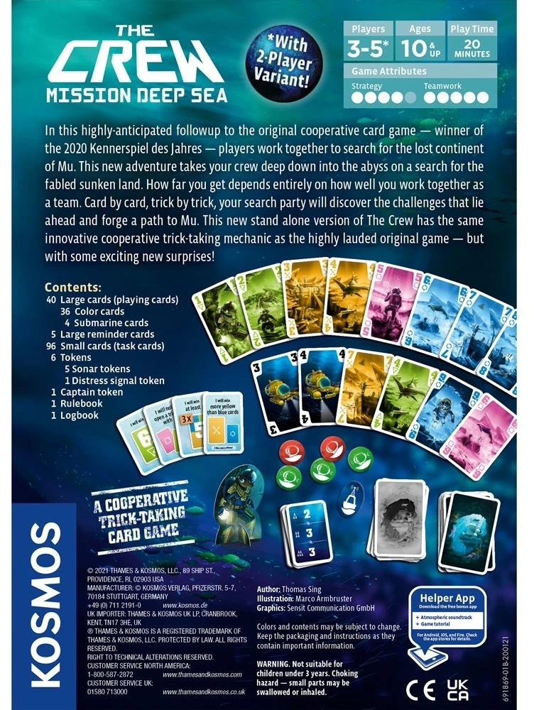 Kosmos bendradarbiavimo žaidimas „The Crew: Mission Deep Sea“