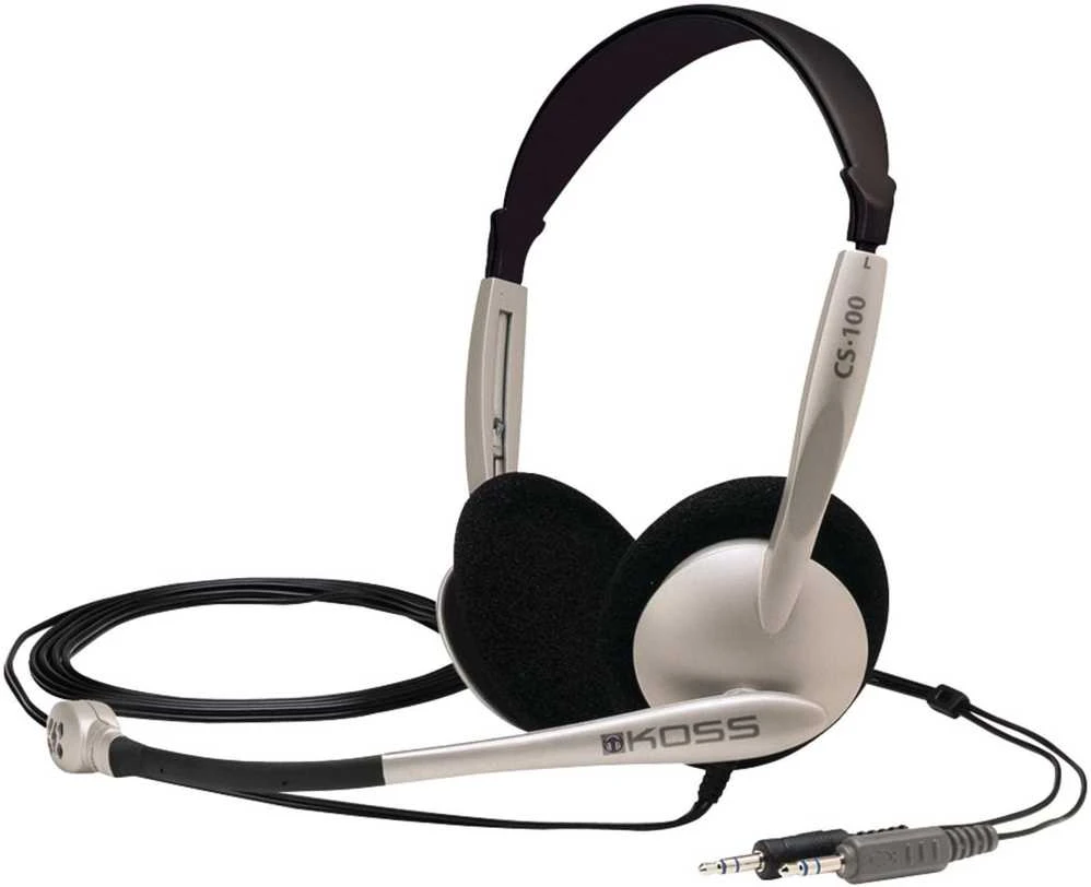 Koss | Ausinės | CS100 | su laidu | Ant ausų uždedamos | Mikrofonas | Juodas/Auksinė