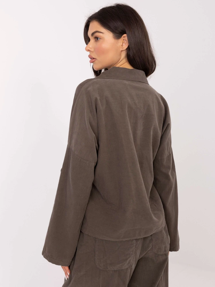 Koszula-IT-KS-22390.81-ciemny khaki