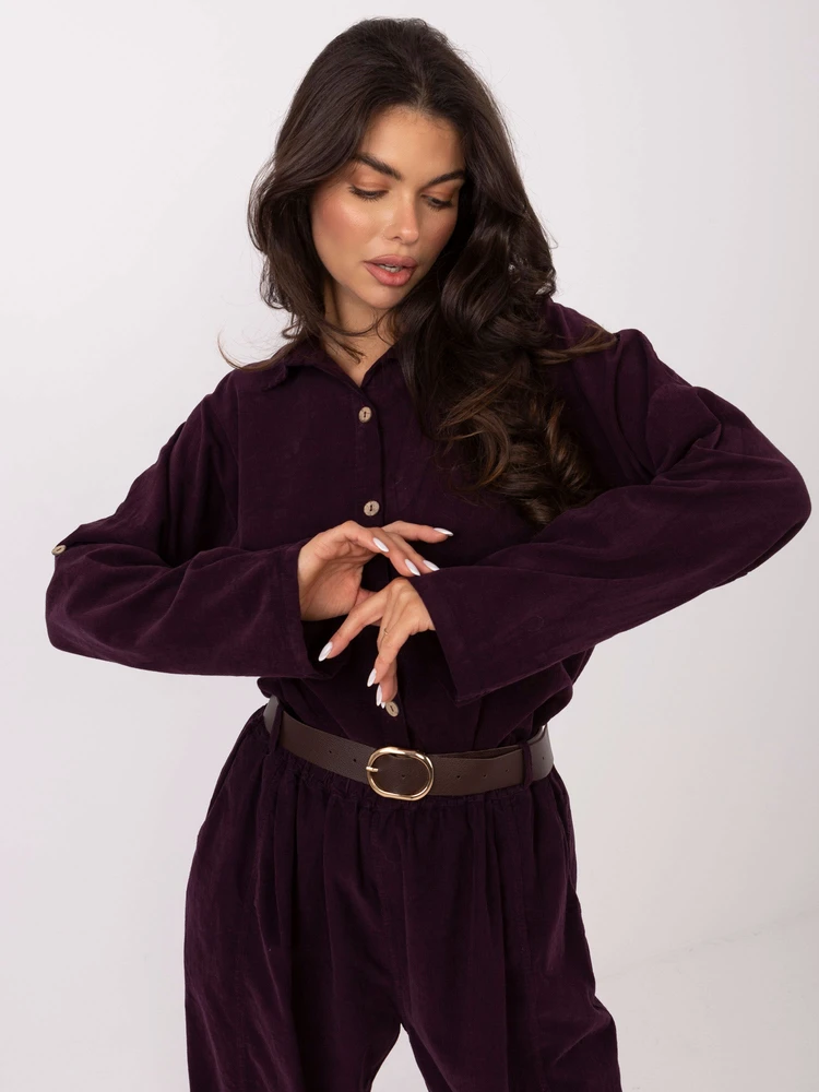 Koszula-IT-KS-22390.81-ciemny violetinė