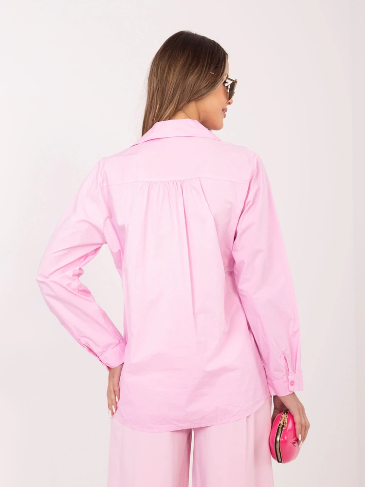 Rožinė klasikinė moteriška palaidinė (one size)