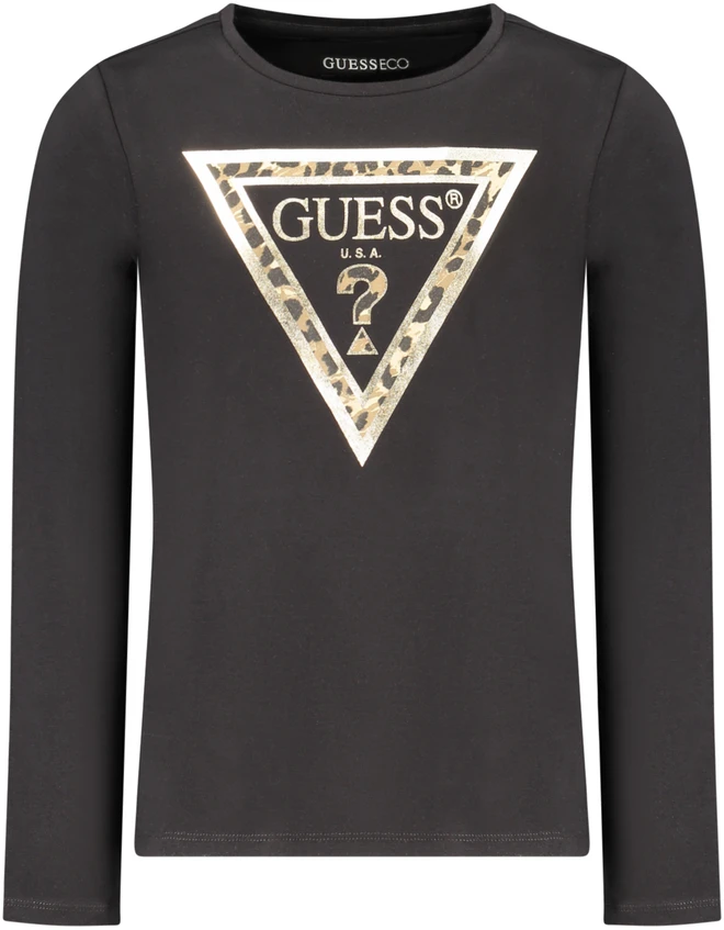 KOSZULKA GUESS JEANS Z DŁUGIM RĘKAWEM DLA DZIEWCZYNEK, Juoda