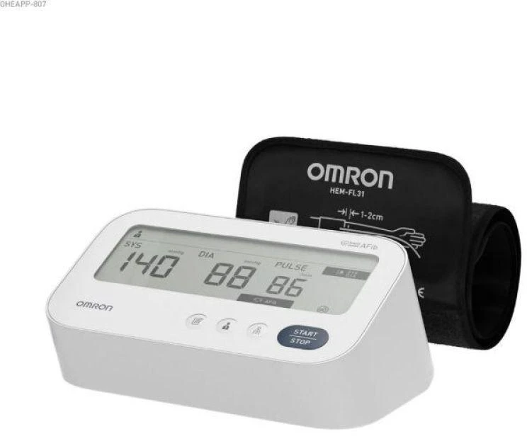 OMRON M3 COMFORT AFIB kraujospūdžio matuoklis + maitinimo šaltinis