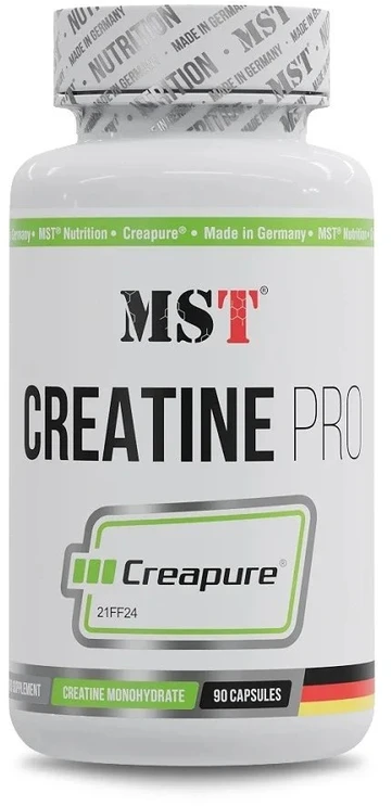Kreatino monohidrato kapsulės MST Creatine Pro Creapure 90 kapsulių