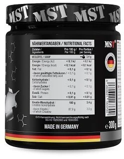 Kreatino monohidrato milteliai MST Micronised 300g