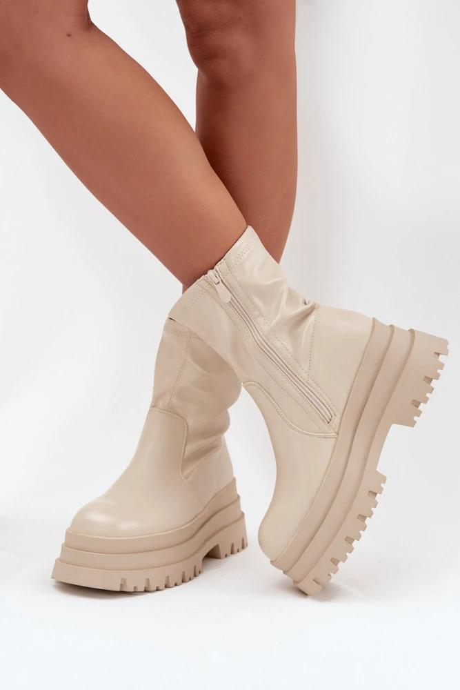 Kreminės spalvos aulinukai Step in style