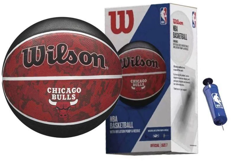 KREPŠINIO KAMUOLYS WILSON NBA CHICAGO BULLS DĖŽUTĖ POMPA 228517