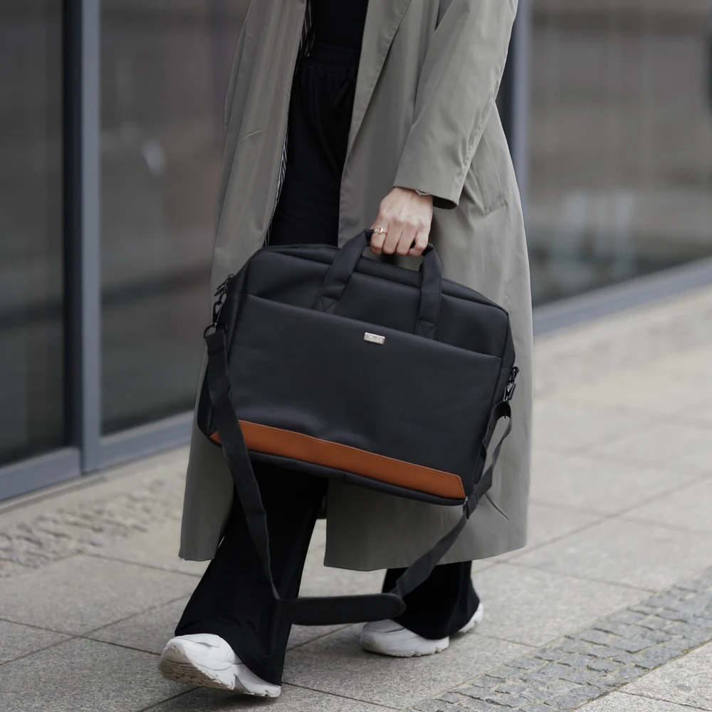 Krepšys na laptopa materiałowa Solier SM01 Venga rožinė