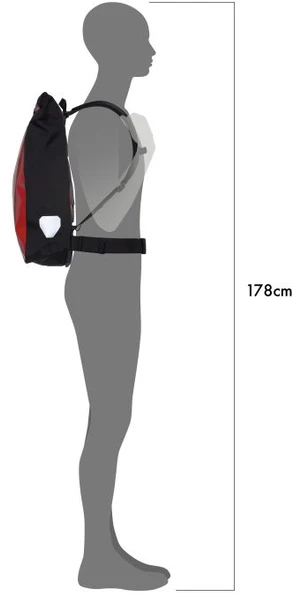 Krepšys Ortlieb Messenger-Bag Raudona - Juodas