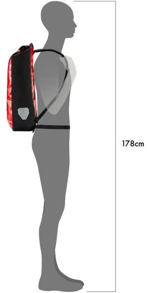 Krepšys Ortlieb Messenger-Bag Raudona - Juodas