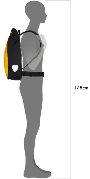 Krepšys Ortlieb Messenger-Bag Sun Geltona - Juodas
