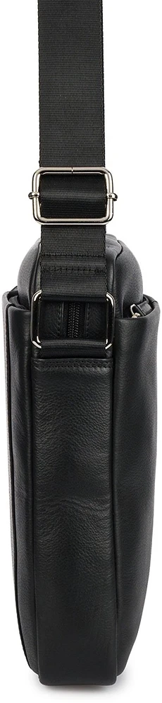 Juoda elegantiška odinė vyriška rankinė per petį Beltimore N37