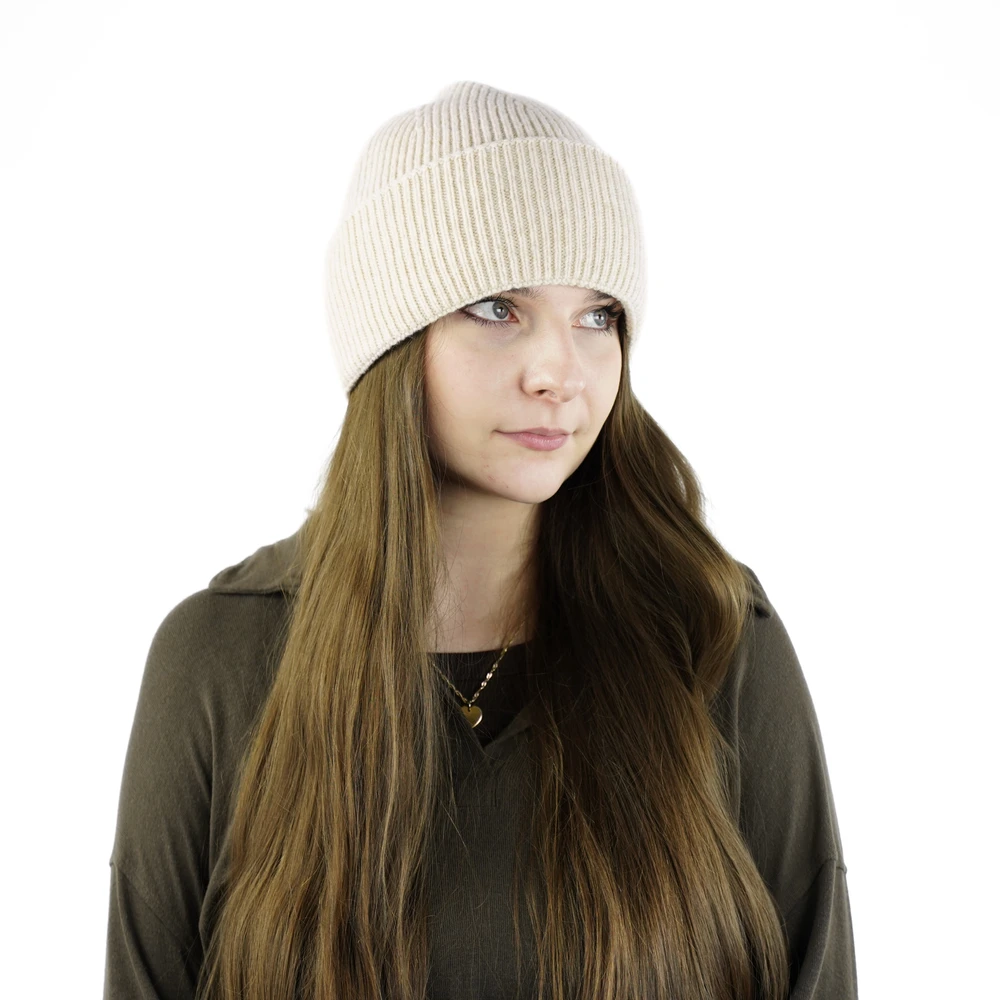 Solier FJORD 100% vilnonė unisex kepurė, šviesiai smėlio spalvos