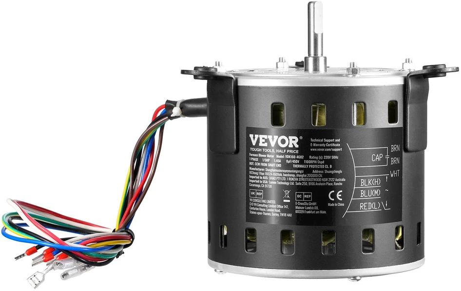 VEVOR 1/5 AG krosnies pūstuvas, 220V, 1100 aps/min