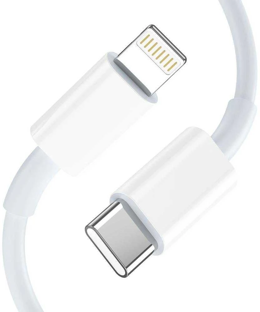 Tech-Protect NCA30 PD 30W QC3.0 USB-A / USB-C sieninis įkroviklis + USB-C / Lightning laidas 100 cm - Baltas